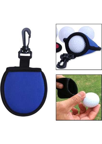 Golf Eğitimi Mavisi Için Taşınabilir Golf Topu Temizleyici Poşeti Golf Aksesuar Koruyucusu (Yurt Dışından)