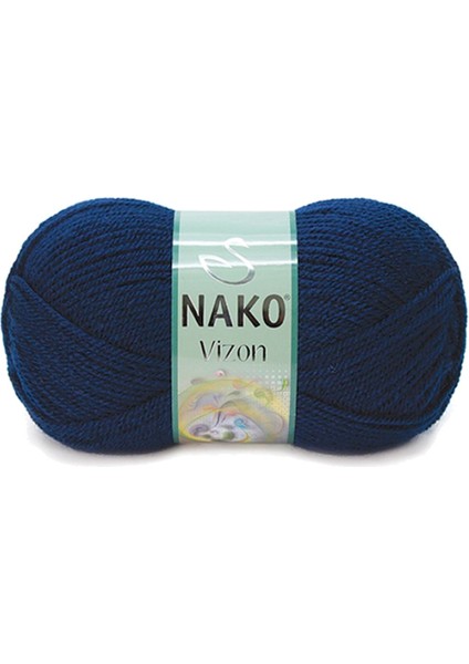 5 Adet Vizon Premium Akrilik El Örgü Ipi Yünü Renk NO:148 Lacivert fiyatları