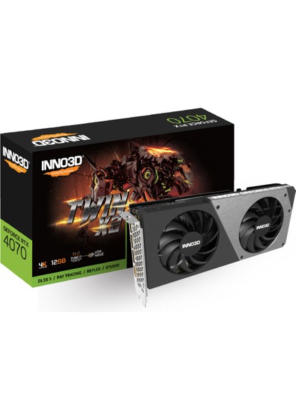 INNO3D RTX4070 Twin X2 12GB 192BIT GDDR6X (N40702-126X-185252N)