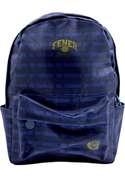 Fenerbahçe Çelenk Logo Detaylı File Garni Laptop Bölmeli Okul Sırt Çantası 3 Bölmeli (23722)