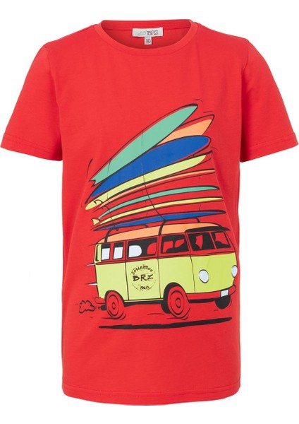 Baskılı Unisex Çocuk Kısa Kollu T-Shirt