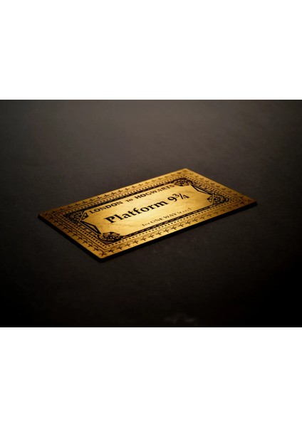 Altın Hogwarts Bileti Platform 9-3 Çeyrek Harry Potter