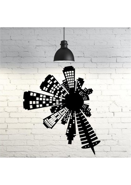 Şehir Silüeti Duvar Dekoru 22 cm