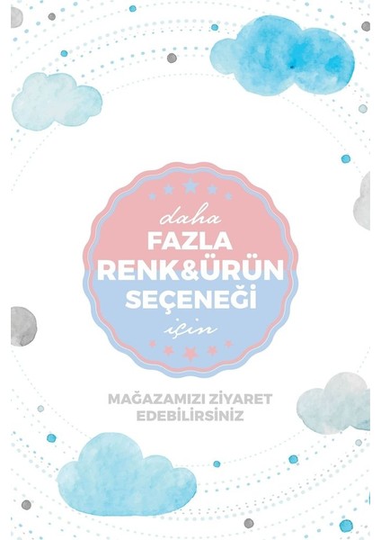 3 Parça - Puset Örtüsü, Bel Destekli Puset Minderi, Puset Çarşafı, %100 Pamuk- Tutmalı