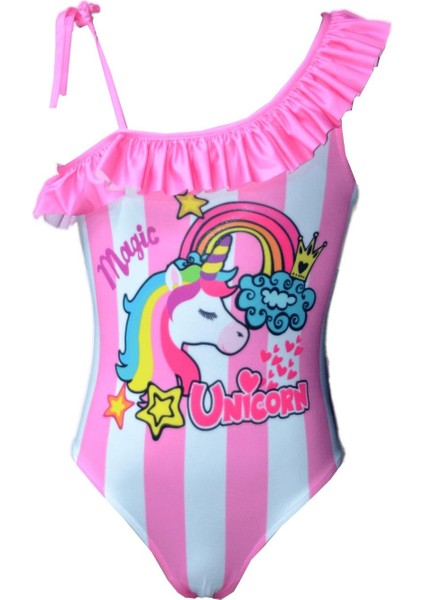 Kız Çocuk Mayo Gökkuşağı Unicorn