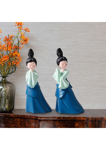 Reçine Bayan Dansçı Heykeli Eski Kadın Raf Dekor Hediyesi 2x Küçük Dans Bebek (Yurt Dışından) fırsatları