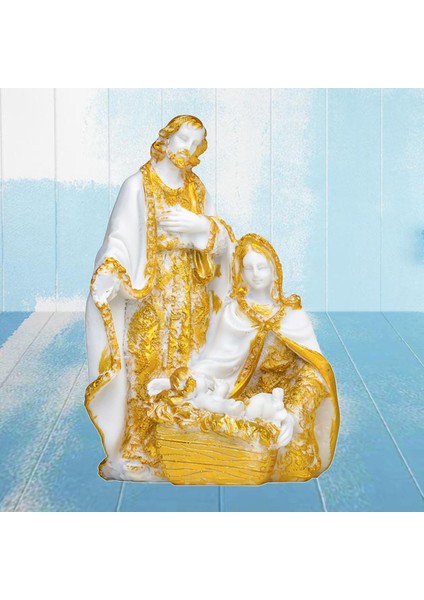 Reçine Kutsal Aile Heykeli Joseph Jesus Mary Katolik Dini Heykelcik Stili 5 (Yurt Dışından) fırsatları
