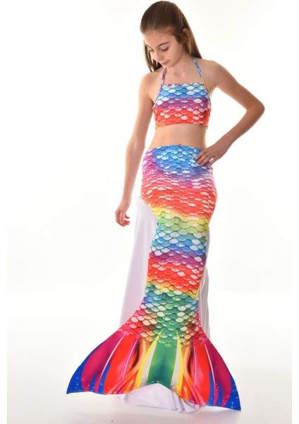Deniz Kızı Kostümü 3'lü Set Renkli fiyatları