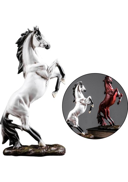 Atlar Heykelcik Detaylı El Kavisli Heykel Bar Süsleri Modern Hediye Beyaz (Yurt Dışından) modelleri