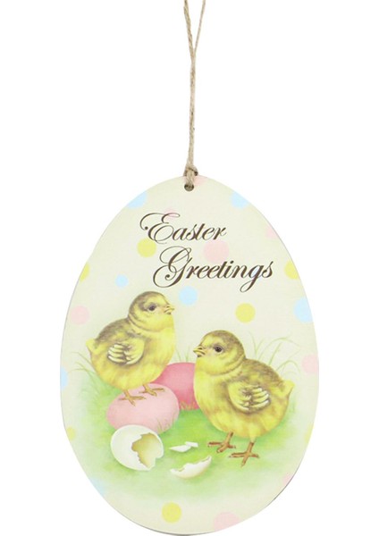 Rustik Paskalya Asma Ağaç Dekorasyonları Kapı Asma Kolye Dekorasyon El Sanatları Chick (Yurt Dışından)