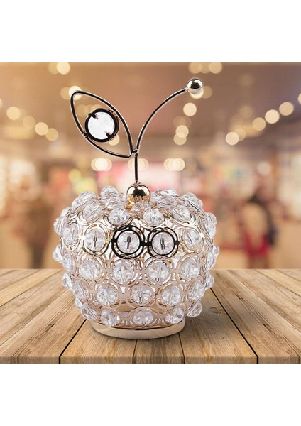 Kristal Elma Heykeli Dekoratif Masa Merkez Parçası Festival Düğün Hediyeleri Yuvarlak Boncuklar (Yurt Dışından) modelleri
