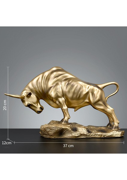 Yaratıcı Boğa Heykelcik Heykel El Sanatları Oturma Odası Masası Için Ev (Yurt Dışından) fırsatları