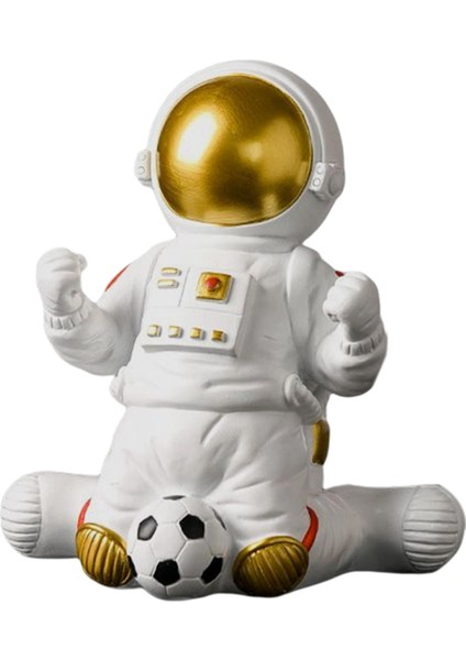 Yaratıcı Astronot Heykeli Figür Heykel Spacean Figürin Dekor Çocuk Hediyesi 20.5X19X11CM (Yurt Dışından)