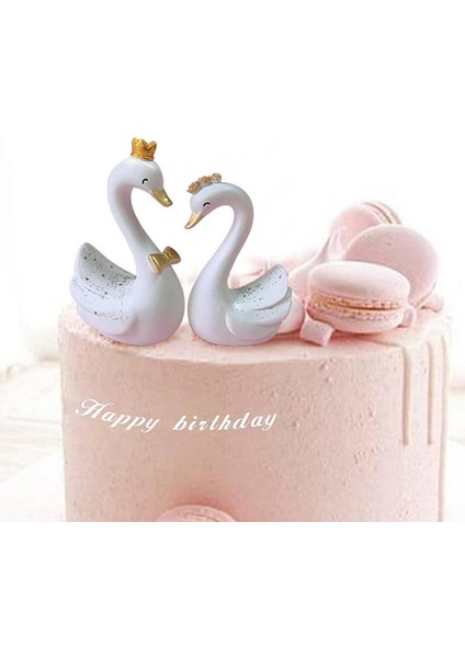 3D Reçine Taç Kuğu Ayakta Duran Heykel Figürinler Heykel Araba Gösterge Paneli Dekor (Yurt Dışından) fırsatları