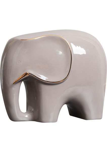 Seramik Fil Heykeli Mobilya Kitaplık Yatak Odası Dekoru Gri S Için (Yurt Dışından)