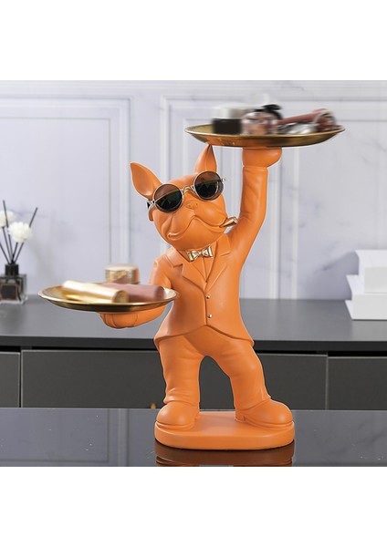 Yaratıcı Heykel Figrines Tuşları Depolama Tutucu Odası Dekor Turuncu (Yurt Dışından) fiyatları