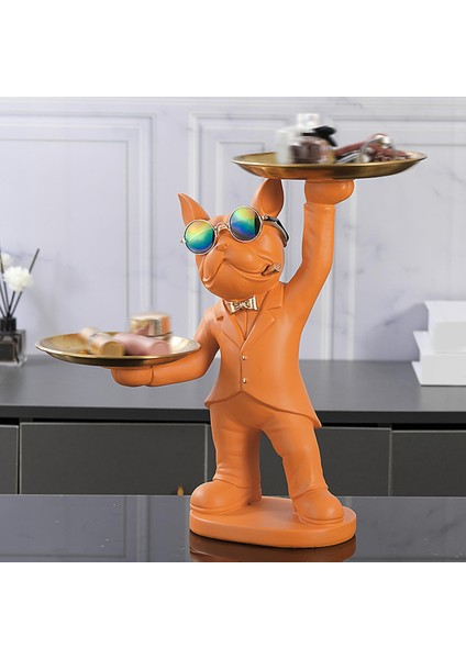 Yaratıcı Heykel Figrines Tuşları Depolama Tutucu Odası Dekor Turuncu (Yurt Dışından) modelleri