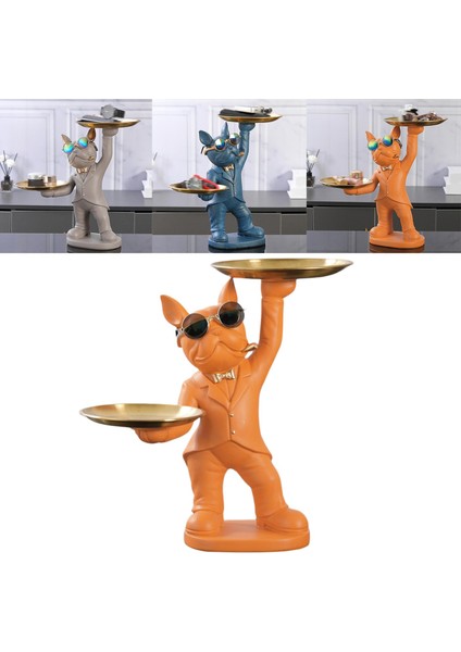 Yaratıcı Heykel Figrines Tuşları Depolama Tutucu Odası Dekor Turuncu (Yurt Dışından) indirimleri