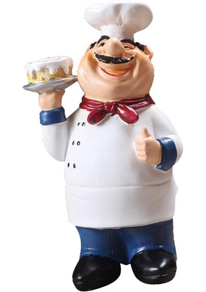 Reçine Şef Figürinler Mutfak Koleksiyon Dekorf Açıklandığı Gibi Kek (Yurt Dışından) indirimleri