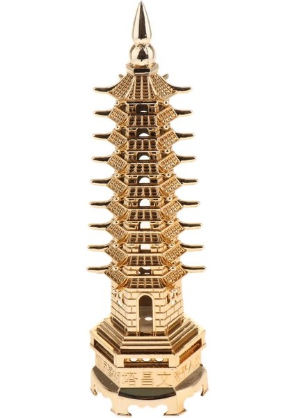 9 Seviye Heykel Süs Asya Oryantal Tapınak Figürinleri Altın 9 Tier (Yurt Dışından) fiyatları