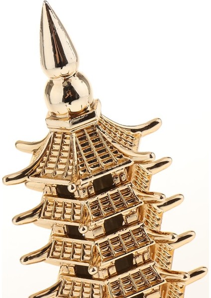 9 Seviye Heykel Süs Asya Oryantal Tapınak Figürinleri Altın 9 Tier (Yurt Dışından) modelleri