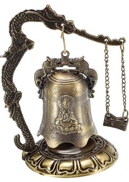 Masaüstü Dragon Fengshui Bell Küçük Oyma Bronz Koleksiyon Masa Dekoru Buda (Yurt Dışından)