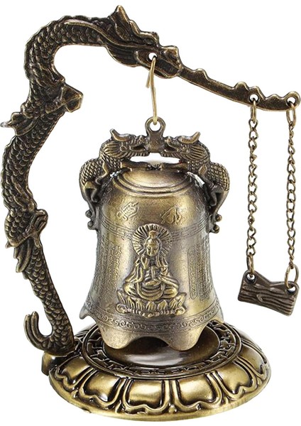 Masaüstü Dragon Fengshui Bell Küçük Oyma Bronz Koleksiyon Masa Dekoru Buda (Yurt Dışından)