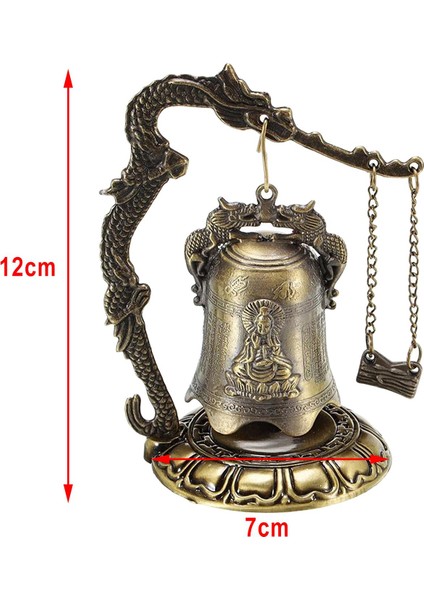 Masaüstü Dragon Fengshui Bell Küçük Oyma Bronz Koleksiyon Masa Dekoru Buda (Yurt Dışından)