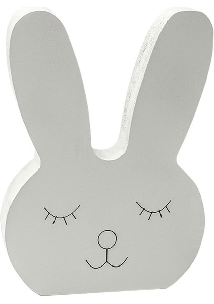 Tavşan Şeklindeki Süslemeli Süslemesiz El Sanatları Fotoğraf Proplar Parti Tedariki Gri (Yurt Dışından)