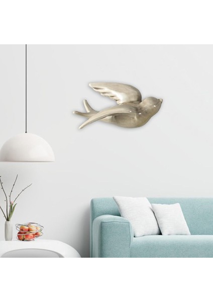 Kırlangıçlar Duvar Sanatı Heykelleri Vintage Retro Dekorasyon Kuşları Duvar Dekor L Gri (Yurt Dışından) indirimleri