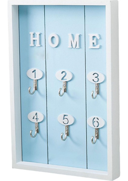 Vintage Style Anahtar Tutucu Kapı Depolama Şapkası Askı Organizatörü Giriş 6 Hooks Mavi (Yurt Dışından) fiyatları