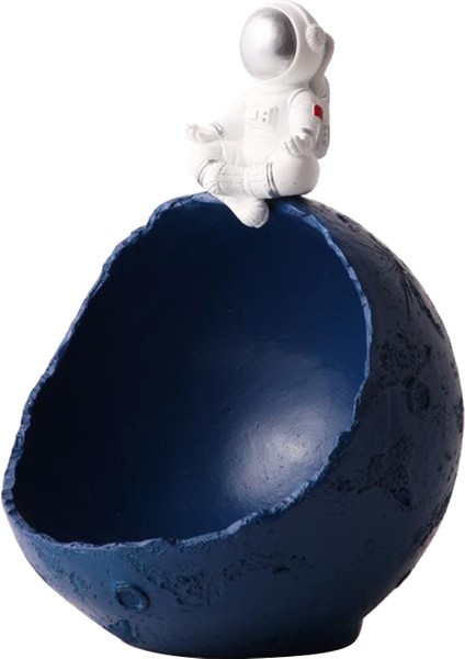 Astronot Reçine Heykeli Space Moon Model Heykeli Ana Masa Dekorasyonu ve Mavi (Yurt Dışından) fiyatları