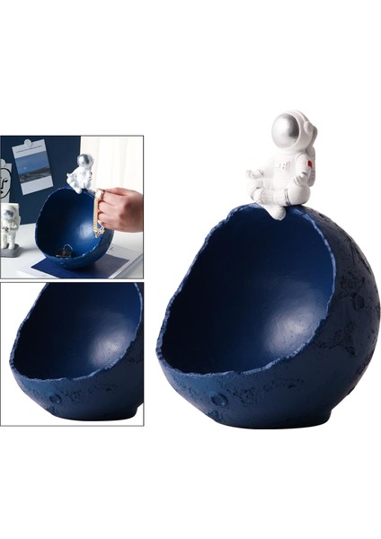 Astronot Reçine Heykeli Space Moon Model Heykeli Ana Masa Dekorasyonu ve Mavi (Yurt Dışından) fırsatları