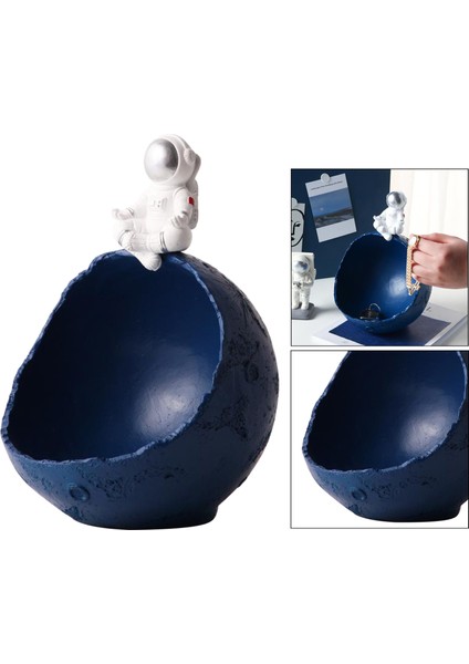 Astronot Reçine Heykeli Space Moon Model Heykeli Ana Masa Dekorasyonu ve Mavi (Yurt Dışından) indirimleri