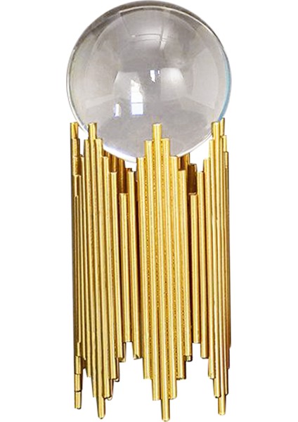 Lüks Kristal Top Süsleri Heykel Heykel Raf Dekor Hediye C (Yurt Dışından)