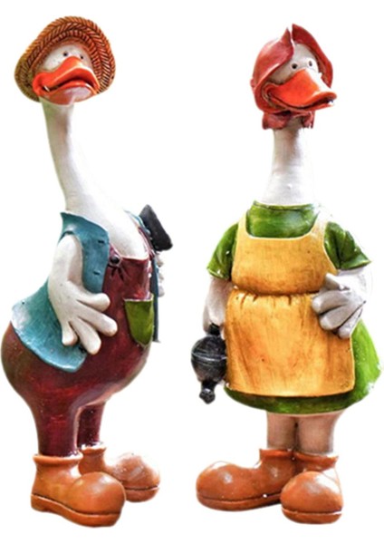 1 Pai Reçine Ördek Piliç Süsleri Hayvan Heykelleri Modelleri Bahçe B (Yurt Dışından)