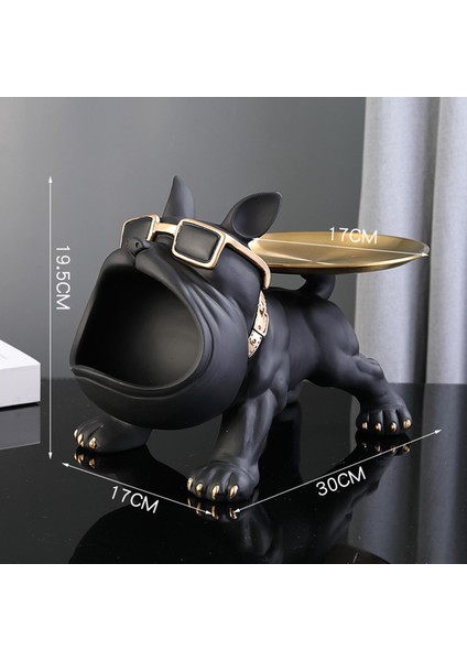 Köpek Depolama Tepsisi Heykeli Koleksiyon Heykel Masaüstü Dekorasyon Siyah (Yurt Dışından) fırsatları