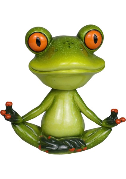 Meditasyon Kurbağası Minyatür Heykelcik Reçine Bahçesi Çim Heykeli (Yurt Dışından)
