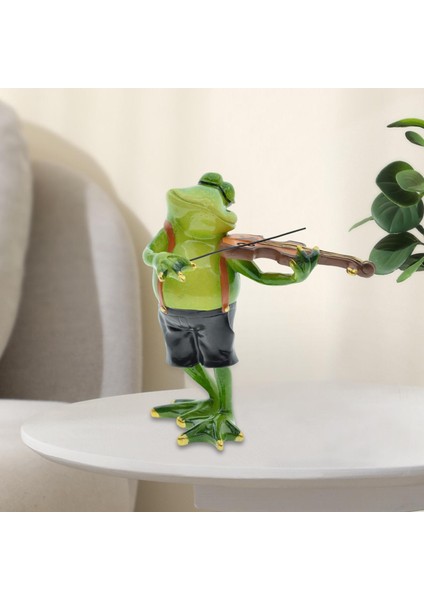 Creative Frog Heykel Heykel Figürin Açık Ev Bahçe Saksı Saksı Dekor 5.71X6.69INCH (Yurt Dışından) modelleri
