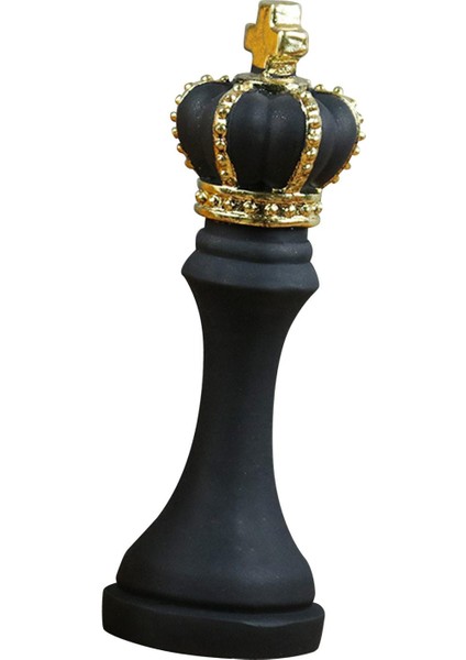 Satranç Parçaları Heykeli Yatak Odası Ev Dekoru Siyah Kral Şekil (Yurt Dışından)