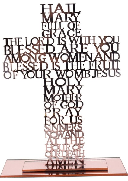 Ayakta Haç Kutsal Kitaplar Dua Kalıntıları Heykel Dekor Hediyeleri Gül Altın (Yurt Dışından)