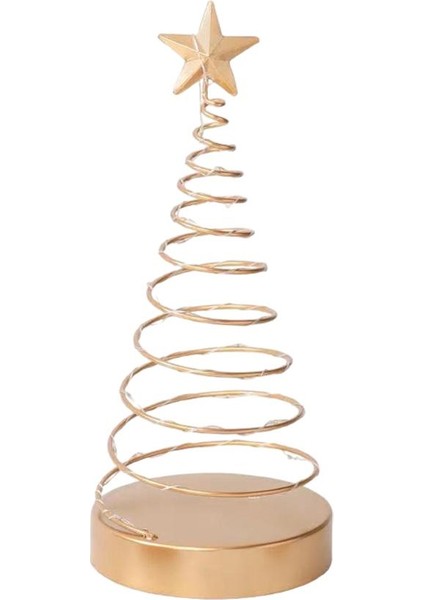 Spiral Noel Ağacı Işıkları Pil Çalışan Masa Üstü Dekorasyon (Yurt Dışından)