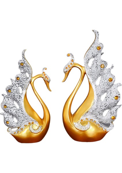 1 Pair Birkaç Swan Heykel Figürin Reçine Süsleri Masa Ev Dekor (Yurt Dışından) fiyatları