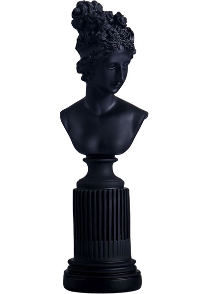 Lady Bust Heykel Heykel Kabine Reçine Figürinler Ev Yatak Odası Dekor Sevgilisi Siyah (Yurt Dışından)