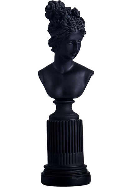 Lady Bust Heykel Heykel Kabine Reçine Figürinler Ev Yatak Odası Dekor Sevgilisi Siyah (Yurt Dışından) fiyatları