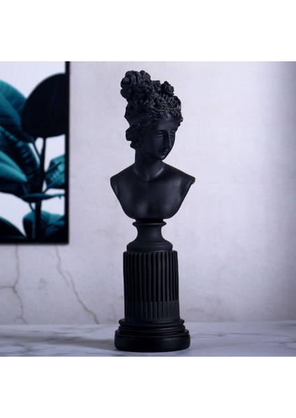 Lady Bust Heykel Heykel Kabine Reçine Figürinler Ev Yatak Odası Dekor Sevgilisi Siyah (Yurt Dışından) modelleri