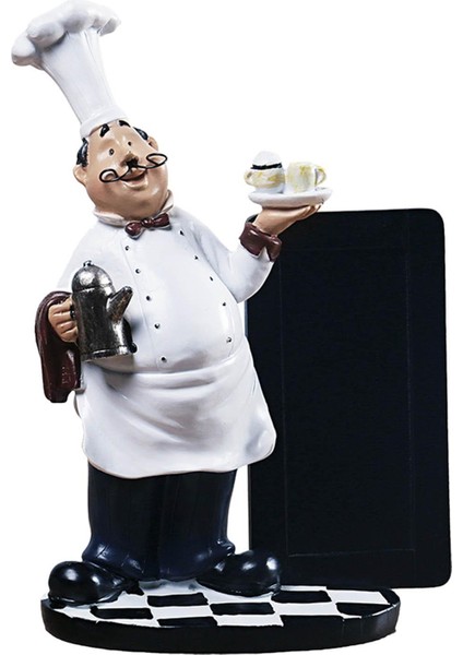 Cartoon Chef Heykel Mesaj Panosu Cook Dekoratif Süs Koleksiyon Dekoru (Yurt Dışından)