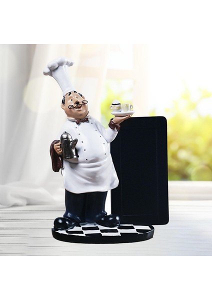 Cartoon Chef Heykel Mesaj Panosu Cook Dekoratif Süs Koleksiyon Dekoru (Yurt Dışından) modelleri