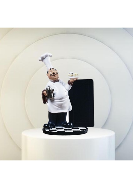 Cartoon Chef Heykel Mesaj Panosu Cook Dekoratif Süs Koleksiyon Dekoru (Yurt Dışından) fırsatları