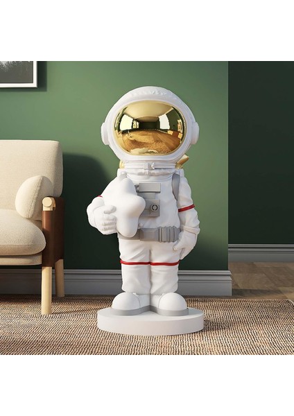 Astronot Heykel Hediyeleri Reçine Minyatür Süs Yatak Odası Otel Beyaz (Yurt Dışından)